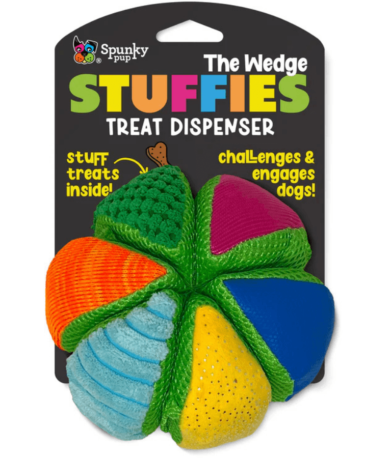 Spunky Pup - Wedge Stuffies Treat Dispensing Plush Toy, Fun Enrichment