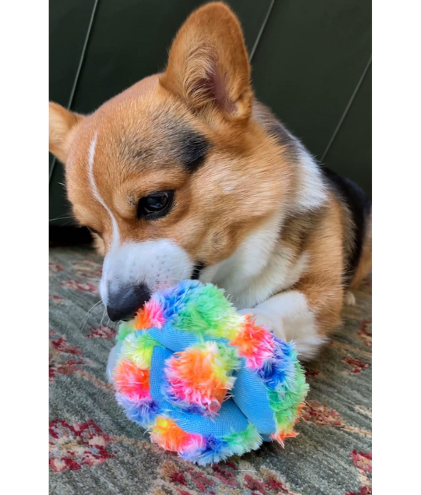 Spunky Pup - Fuzz Stuffies Treat Dispensing Plush Toy, Fun Enrichment - XL