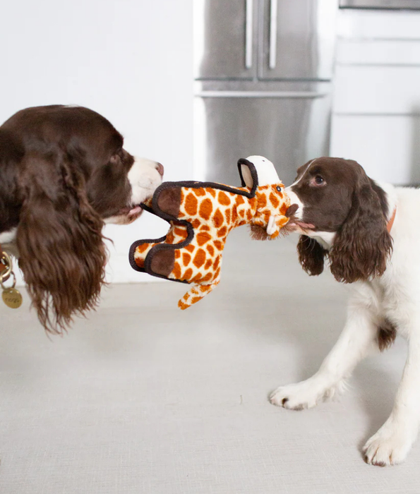Spunky Pup - Tough Plush Giraffe Toy, Triple Stitch Durable Squeaky