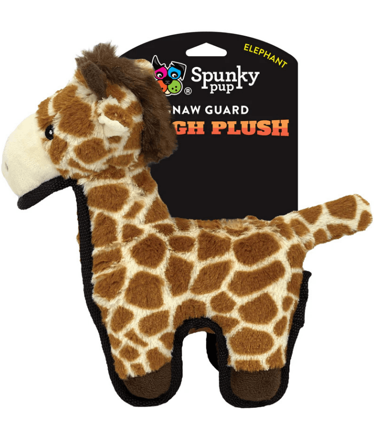 Spunky Pup - Tough Plush Giraffe Toy, Triple Stitch Durable Squeaky