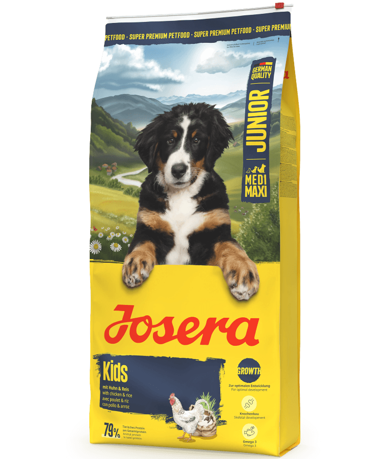 Josera - Kids Dry Dog Food – Gluten-Free Chicken & Rice Puppy Food for Medium/Large Breeds with Brain, Bone & Joint Support – 12.5 kg