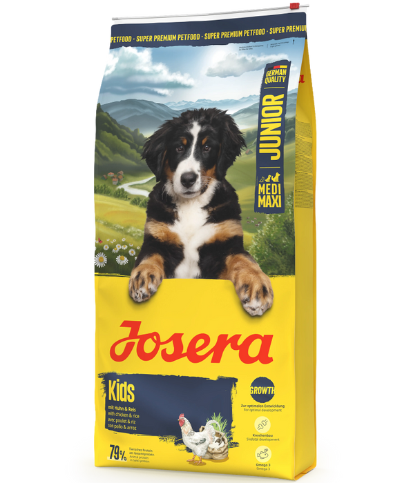 Josera - Kids Dry Dog Food – Gluten-Free Chicken & Rice Puppy Food for Medium/Large Breeds with Brain, Bone & Joint Support – 12.5 kg