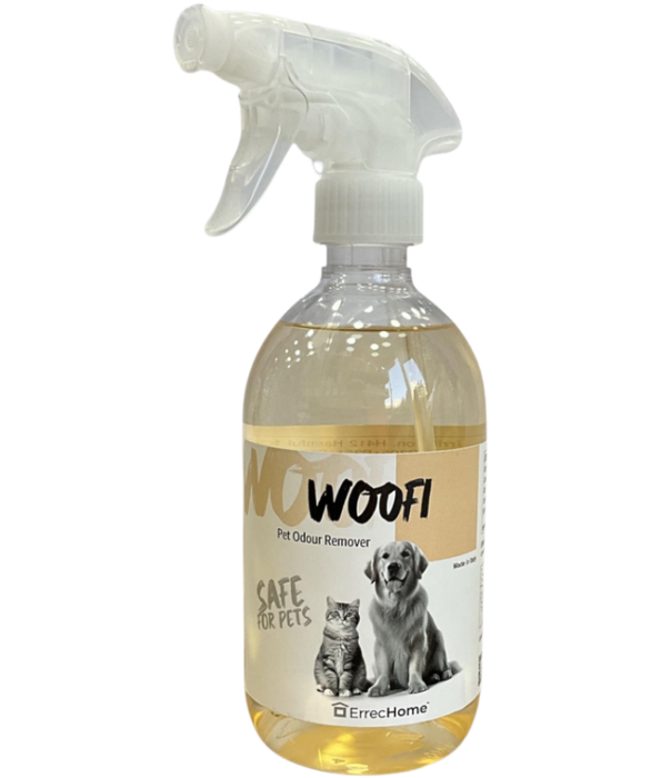 Errecom - Woofi Pet Odour Remover Spray, Safe for Dogs & Cats, Multi-Surface Cleaning - 500 ml