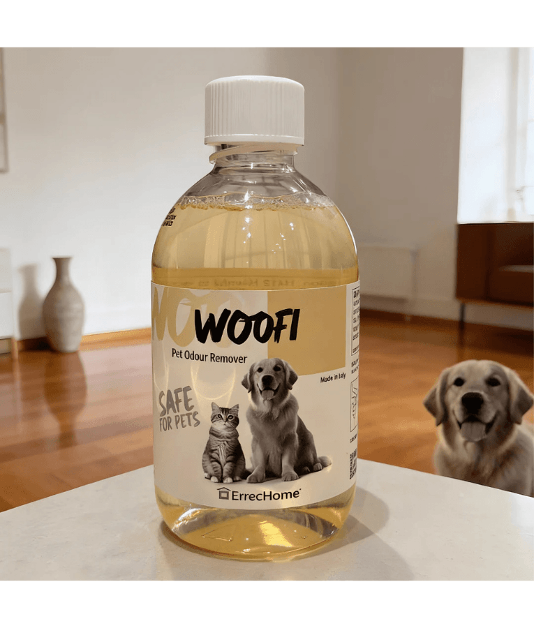 Errecom - Woofi Pet Odour Remover Spray, Safe for Dogs & Cats, Multi-Surface Cleaning - 500 ml
