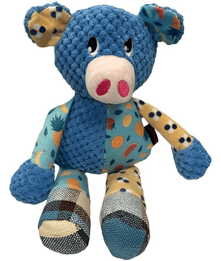 Pet Interest - Cuddly Cute Pig Plush Dog Toy, Squeaker & Crinkle Sound, Soft Comfort Toy