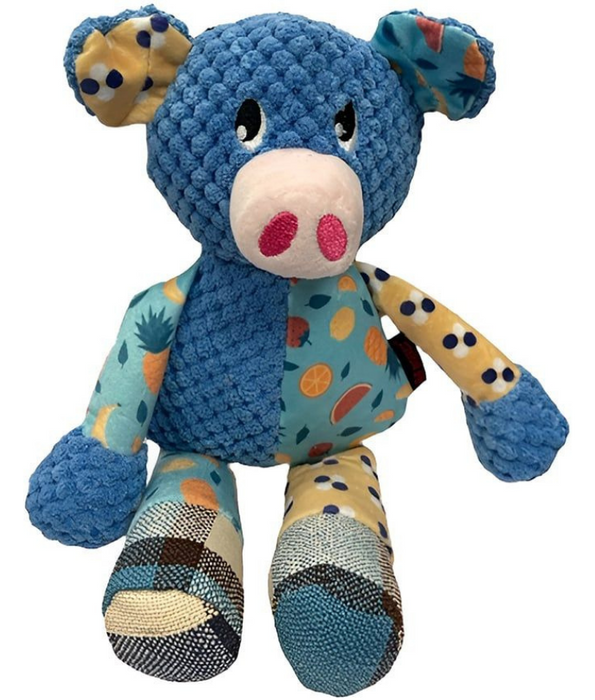 Pet Interest - Cuddly Cute Pig Plush Dog Toy, Squeaker & Crinkle Sound, Soft Comfort Toy