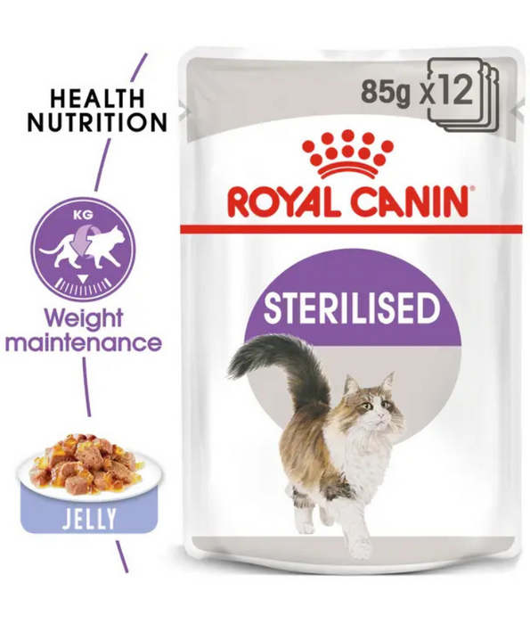 Royal Canin - Sterilised Jelly, Adult, Weight Maintenance, Urinary Health Support, Wet Cat Food - 85g