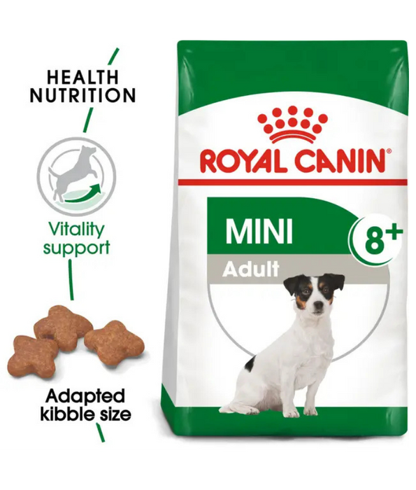 Royal Canin - Mini Adult 8+, Chicken, Senior Mini Breed Dry Dog Food - 2 kg
