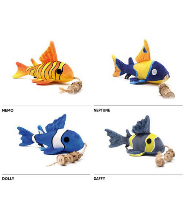 Pet Interest - 3D Tropical Fish Cat Toy with Silvervine, Plush Cat Toy - 22cm
