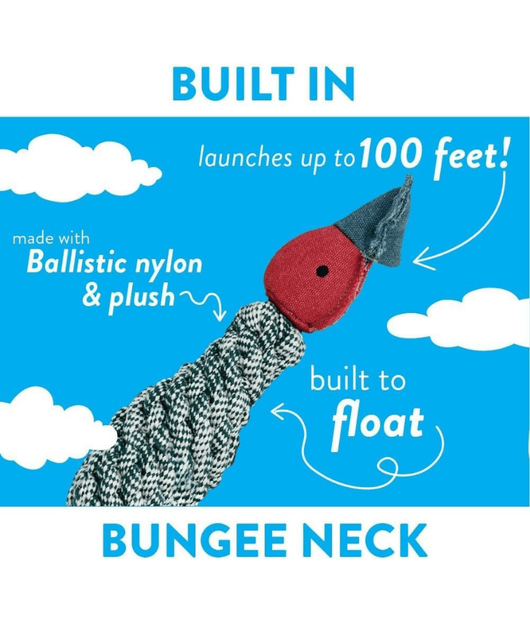 Spunky Pup - Fly & Fetch Duck, Floating Launching Squeaky Dog Toy - 40 cm