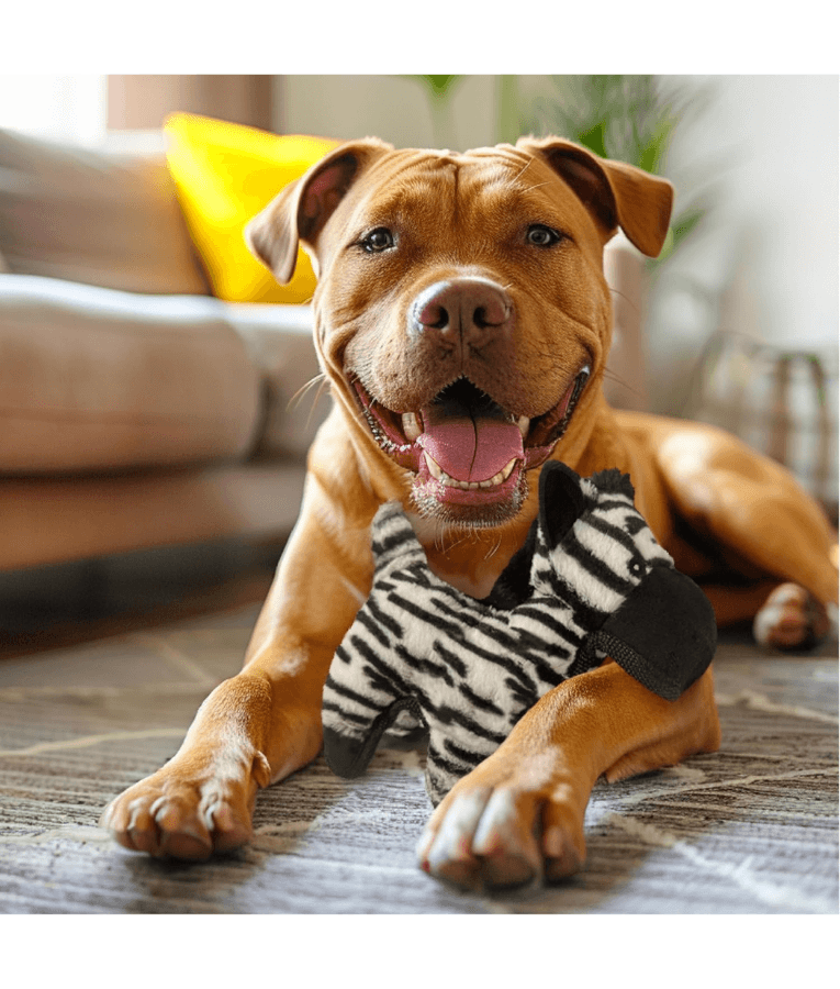 Spunky Pup - Tough Plush Zebra Toy, Triple Stitch Durable Squeaky