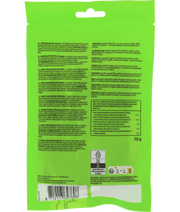 Back packaging of Rosewood dog treats, Steakiez Duck Tender Fillets, 70g, with ingredient details and feeding instructions.