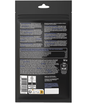 Back of Rosewood Naturefood Dental Bites Mackerel package with nutritional information and ingredients for cat dental bites.