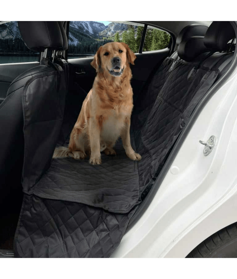 Car Seat Cover - Quilted Waterproof Hammock Style, Non-Slip, Side Flaps & Seat Anchors - L x W x H 134 × 44 x 44 cm
