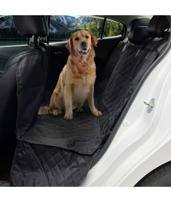 Car Seat Cover - Quilted Waterproof Hammock Style, Non-Slip, Side Flaps & Seat Anchors - L x W x H 134 × 44 x 44 cm