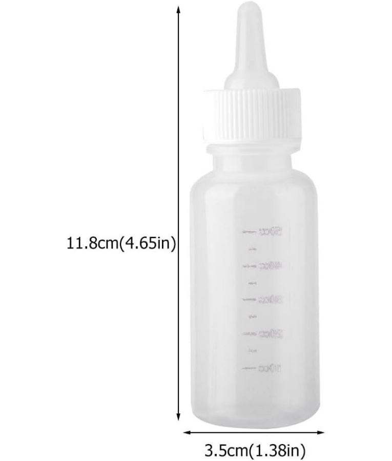 Smart Mate - Feeding Bottle with Silicone Nipple, Assisted Nursing for Kittens & Puppies - 50ml