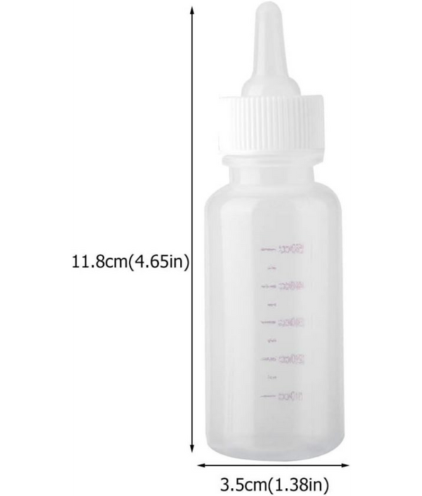 Smart Mate - Feeding Bottle with Silicone Nipple, Assisted Nursing for Kittens & Puppies - 50ml
