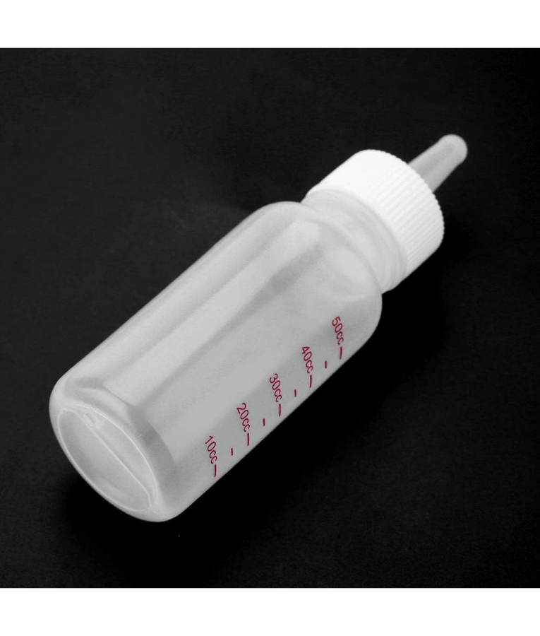 Smart Mate - Feeding Bottle with Silicone Nipple, Assisted Nursing for Kittens & Puppies - 50ml