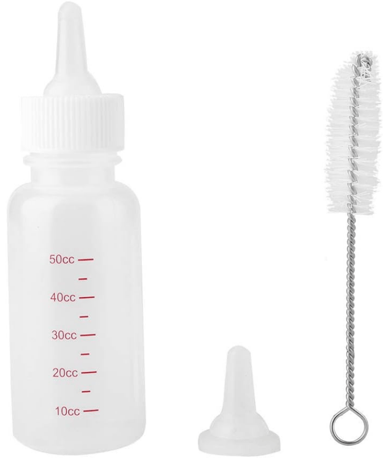 Smart Mate - Feeding Bottle with Silicone Nipple, Assisted Nursing for Kittens & Puppies - 50ml