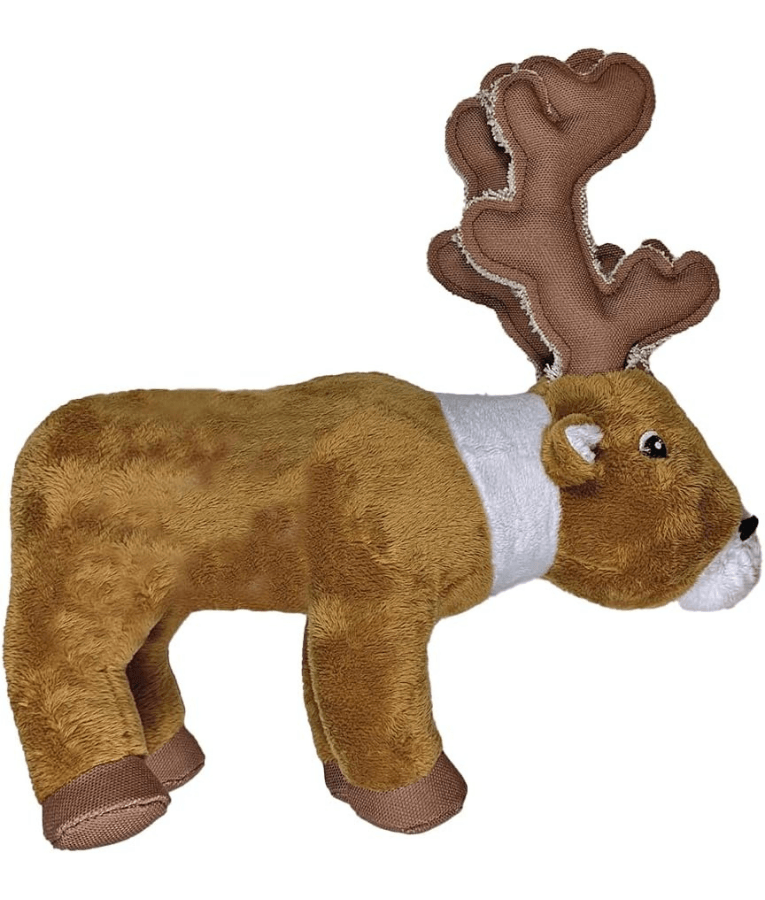 Spunky Pup - Caribou Clean Earth Plush Textured, Recycled Materials, Sustainable Floating Squeaky Dog Toy - Small