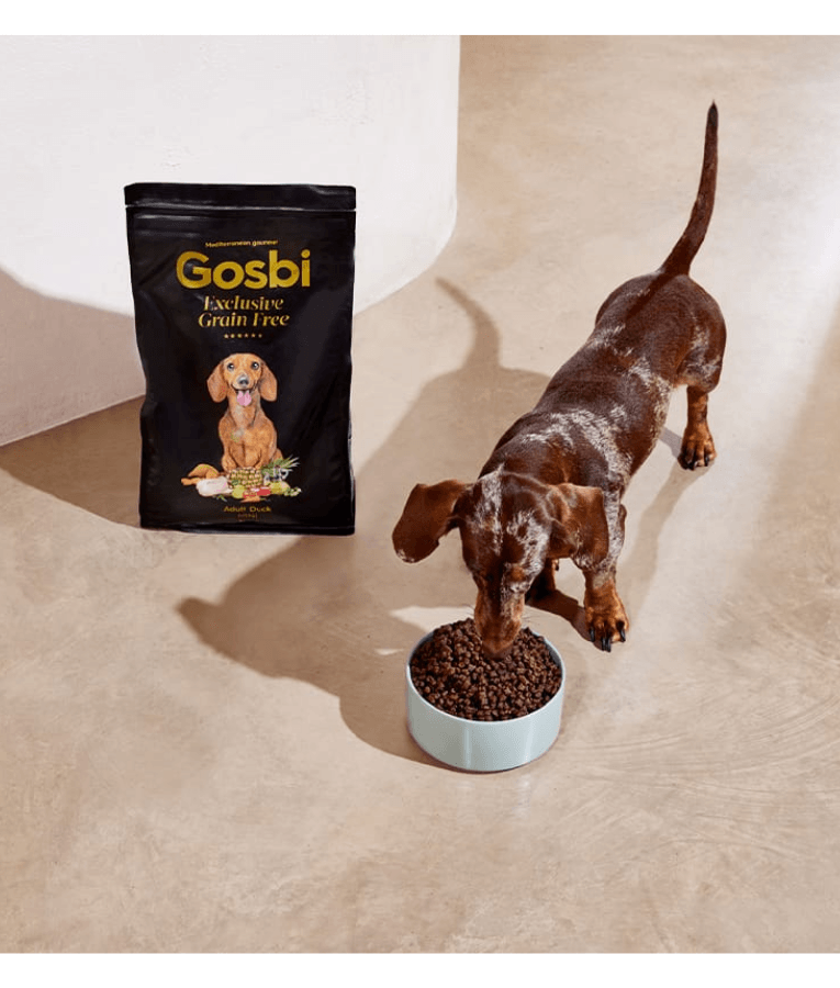 Gosbi - Exclusive Grain Free, Hypoallergenic, Duck Adult Dry Dog Food For Small and Mini Breeds - 2kg