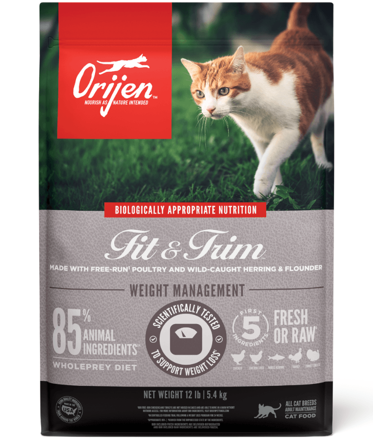 Orijen - Fit & Trim, Chicken, Turkey & Fish, High-Protein, Grain-Free, Weight Management, Adult Dry Cat Food - 340g - 1.8kg - 5.4kg