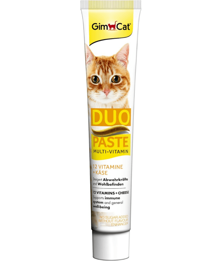 GimCat - Duo Paste Multi-Vitamin & Cheese, 12 Vitamins, Immune Support, All Life Stages - 50g