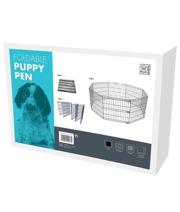 M-Pets puppy play pen foldable steel S - M