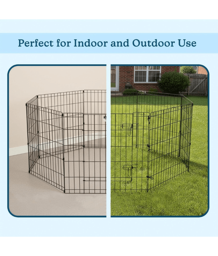 M-Pets puppy play pen foldable steel S - M