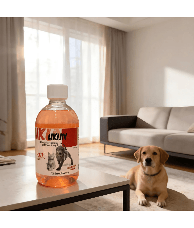 Errecom - UKLIN Urine Odour Remover Detergent Spray, Pet Safe Formula, Disinfectant-Based Odor Neutralizer - 500 ml