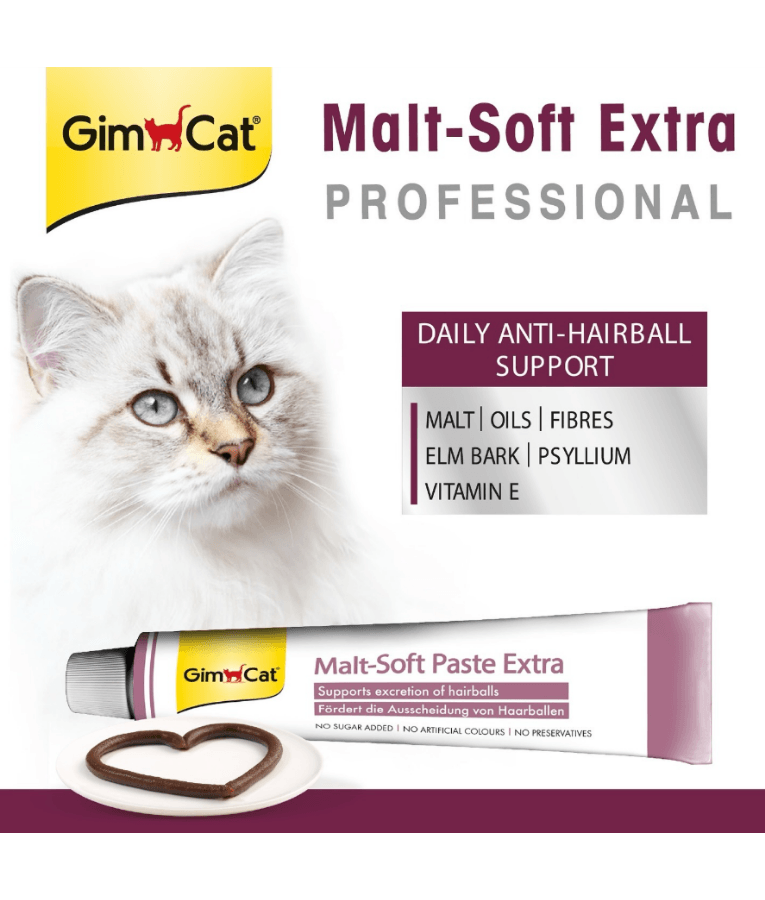 GimCat - Malt-Soft Extra Paste, Malt Extract, Beta-Glucan, Anti-Hairball Support, Digestive Health, All Life Stages - 20g - 50g - 100g
