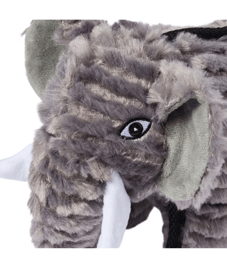 Spunky Pup - Tough Plush Elephant Toy, Triple Stitch Durable Squeaky