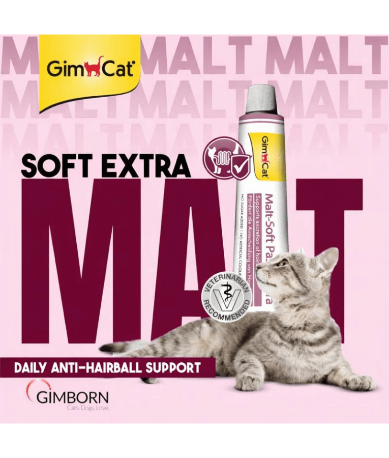 GimCat - Malt-Soft Extra Paste, Malt Extract, Beta-Glucan, Anti-Hairball Support, Digestive Health, All Life Stages - 20g - 50g - 100g