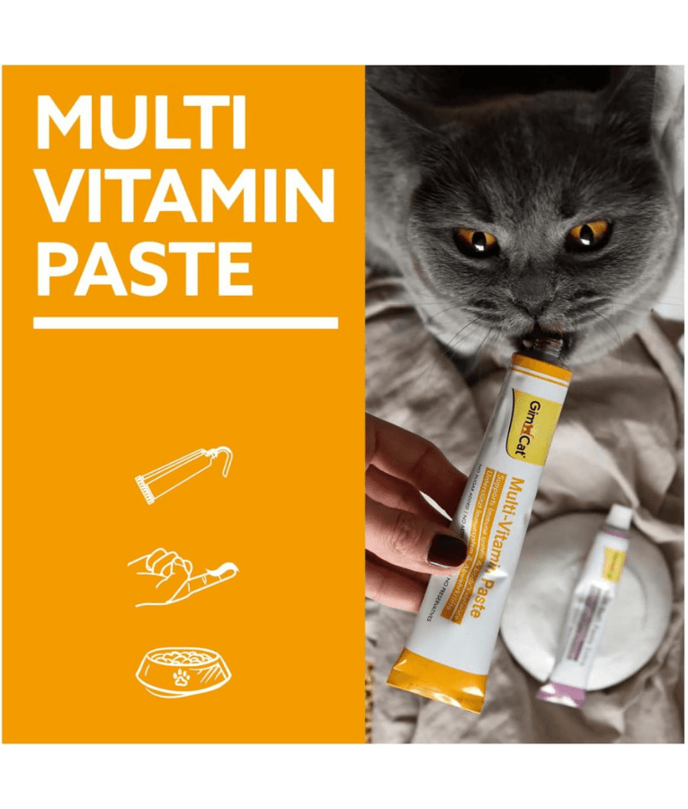 GimCat - Multi-Vitamin Paste, 13 Vitamins, Immune Support, Skin & Coat Health, All Life Stages 20g - 50g
