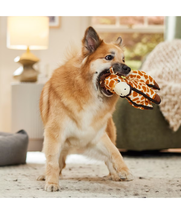Spunky Pup - Tough Plush Giraffe Toy, Triple Stitch Durable Squeaky