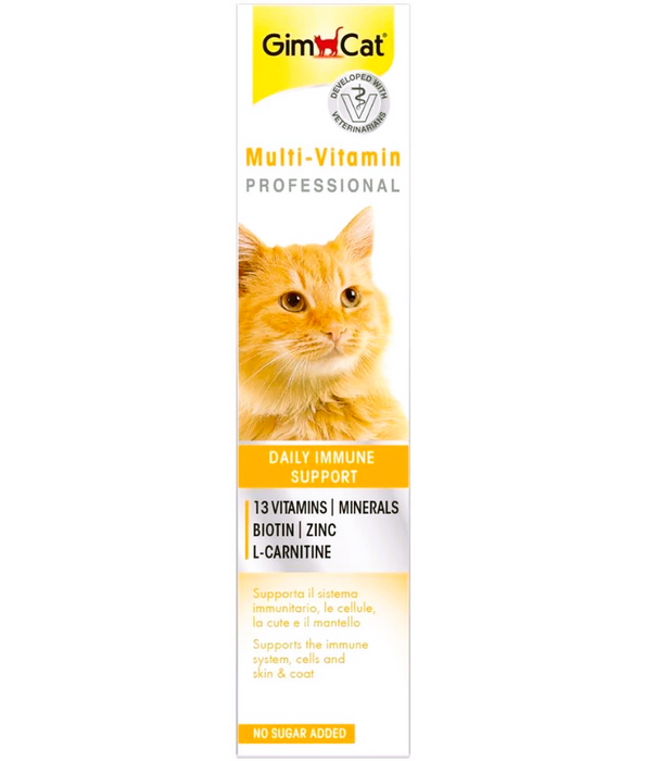 GimCat - Multi-Vitamin Paste, 13 Vitamins, Immune Support, Skin & Coat Health, All Life Stages 20g - 50g