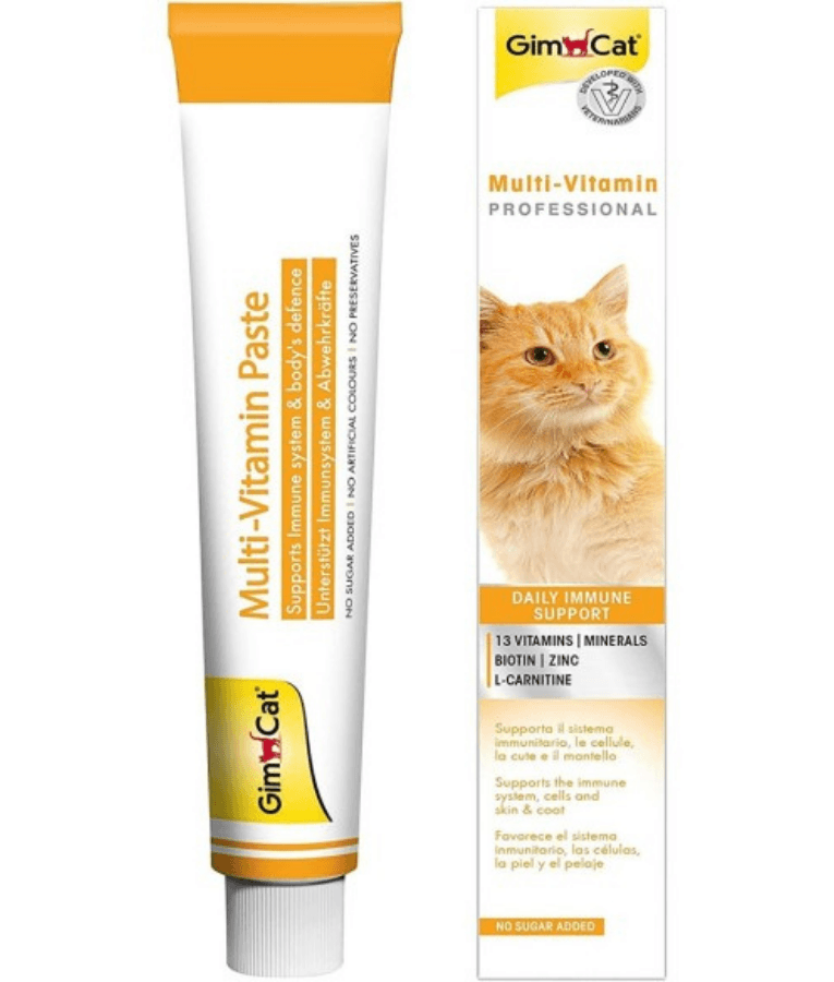 GimCat - Multi-Vitamin Paste, 13 Vitamins, Immune Support, Skin & Coat Health, All Life Stages 20g - 50g