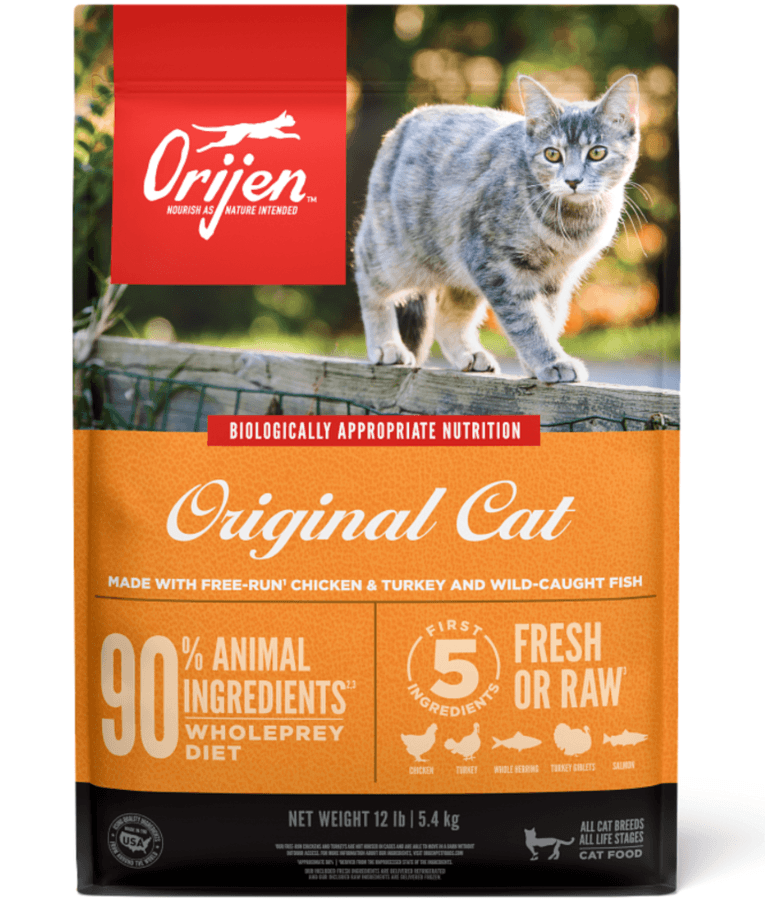 Orijen - Original Cat, Chicken, Turkey & Fish, High-Protein, Grain-Free, WholePrey, Adult & Senior Dry Cat Food - 340g - 1.8kg - 5.4kg