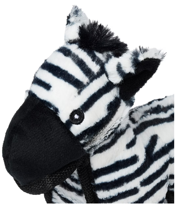 Spunky Pup - Tough Plush Zebra Toy, Triple Stitch Durable Squeaky