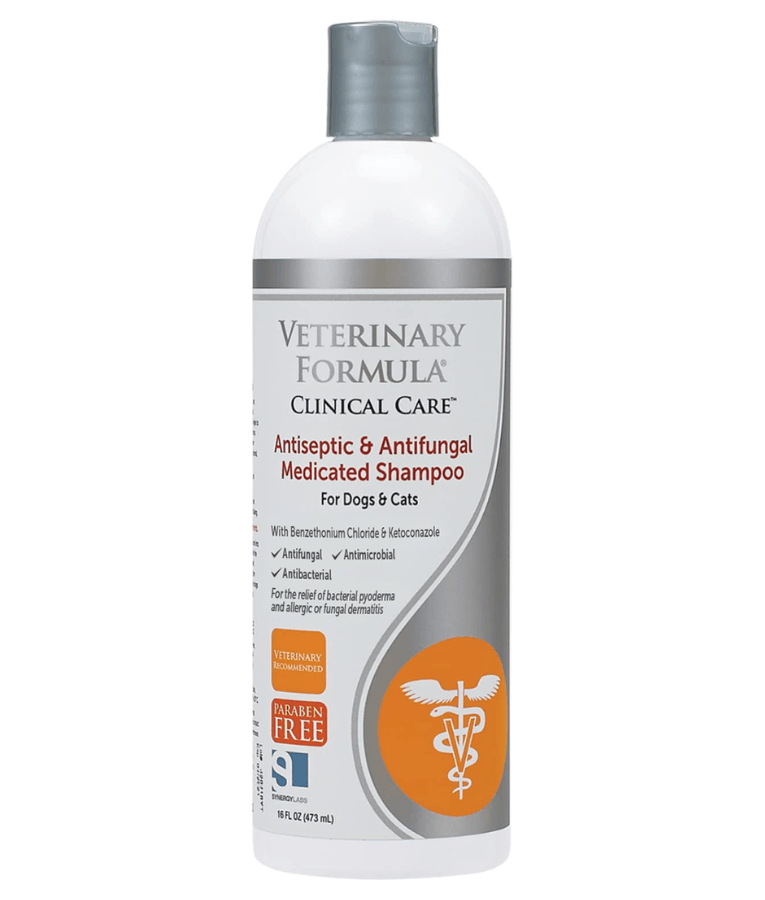 Synergy Labs - Veterinary Formula, Clinical Care Antiseptic and Antifungal Shampoo for Dogs and Cats - 473ml