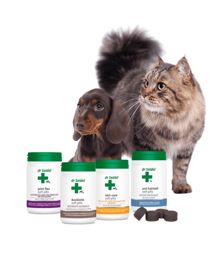 Dr. Seidel - Anti Hairball Soft Pills, Malt & Cellulose Daily Digestive Support Treats, With Fish Flavor, For Cats - 225 g