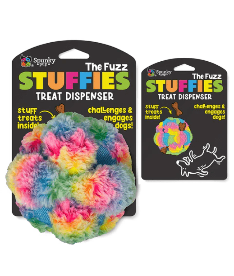 Spunky Pup - Fuzz Stuffies Treat Dispensing Plush Toy, Fun Enrichment - XL