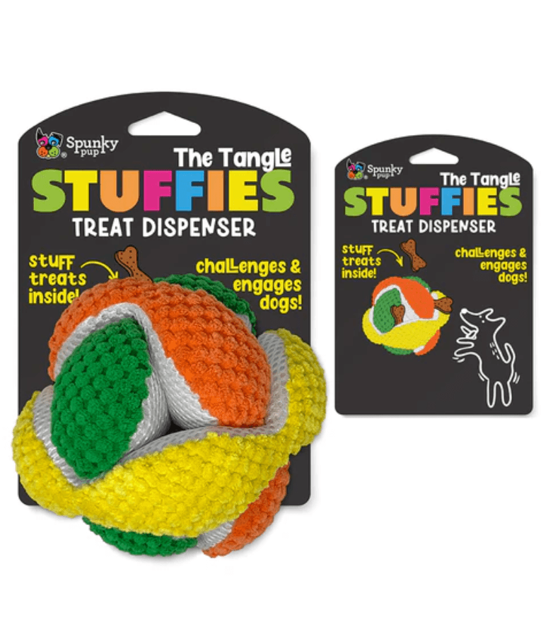 Spunky Pup - Tangle Stuffies Treat Dispensing Plush Toy, Fun Enrichment