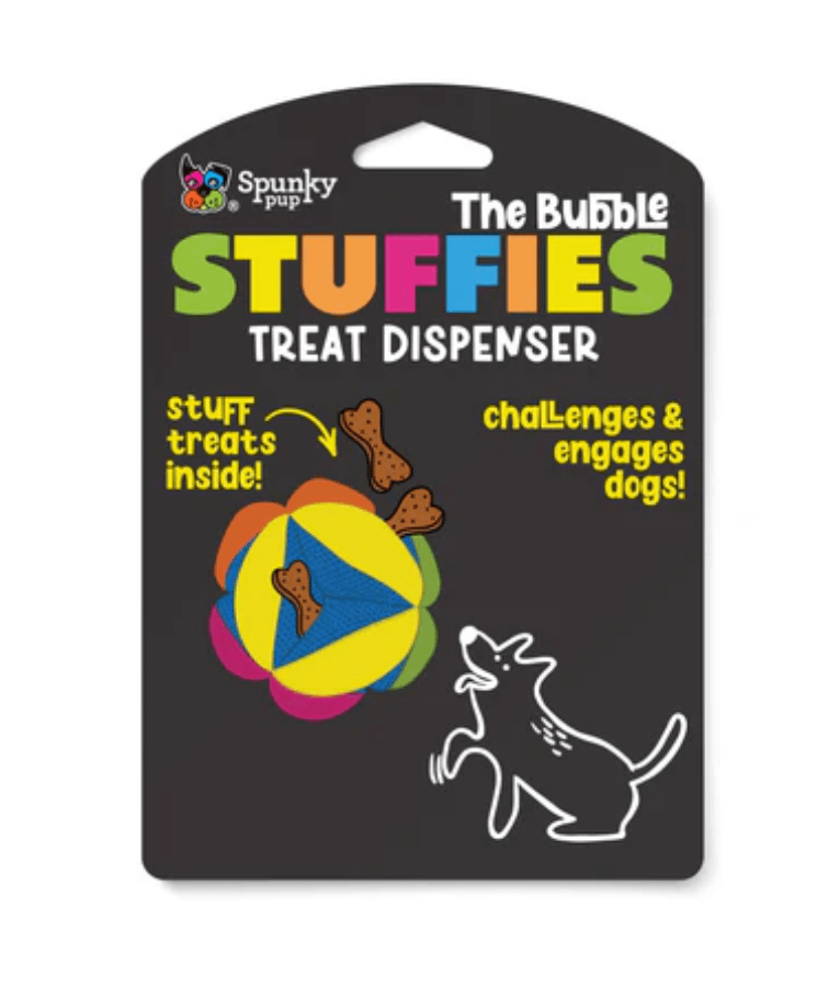 Spunky Pup - Bubble Stuffies Treat Dispensing Plush Toy, Fun Enrichment - XL