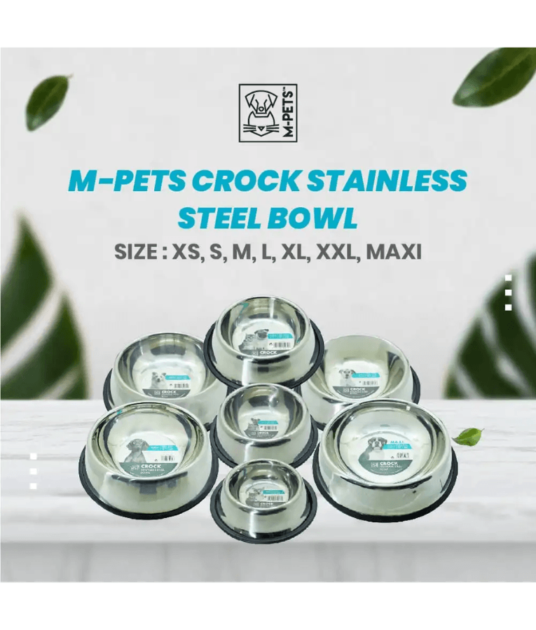 M-Pets Crock Stainless Steel Bowl