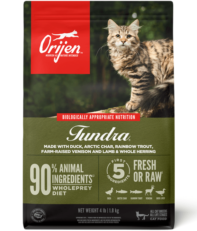 Orijen - Tundra, Duck, Fish & Venison, WholePrey, Grain-Free, Adult & Senior Dry Cat Food - 1.8kg