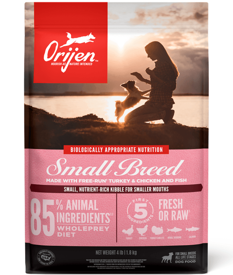 Orijen - Small Breed, Turkey, Chicken & Fish, High-Protein, Grain-Free, All Life Stages, Small Breed Dry Dog Food - 1.8kg