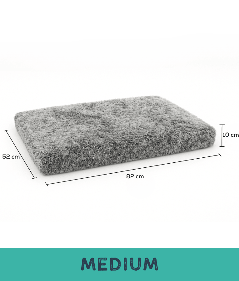 Tall Tails - Orthopedic Rectangular Dog Bed, Faux Fur Plush, Anti-Slip, Washable - Medium - Large