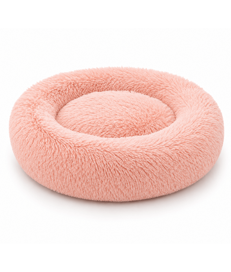 Tall Tails - Cuddle Donut Round Bed, Faux Fur, Real Feel Fabric, Machine Washable, Dog & Cat Bed