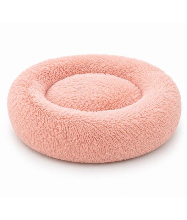 Tall Tails - Cuddle Donut Round Bed, Faux Fur, Real Feel Fabric, Machine Washable, Dog & Cat Bed